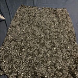 Encore Jeans Black and White Starburst A-Line Skirt